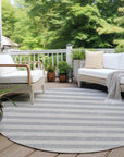 Addison Rugs Fluid Mirage Pewter Washable Indoor-Outdoor Rug