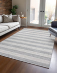 Addison Rugs Fluid Mirage Pewter Washable Indoor-Outdoor Rug