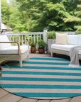 Addison Rugs Fluid Mirage Turquoise Washable Indoor-Outdoor Rug