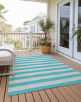 Addison Rugs Fluid Mirage Turquoise Washable Indoor-Outdoor Rug