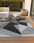 Addison Rugs Gentle Waves Brown Washable Indoor-Outdoor Rug