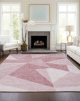 Addison Rugs Gentle Waves Pink Washable Indoor-Outdoor Rug