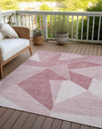 Addison Rugs Gentle Waves Pink Washable Indoor-Outdoor Rug