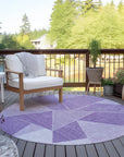 Addison Rugs Gentle Waves Lilac Washable Indoor-Outdoor Rug