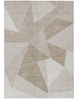 Addison Rugs Gentle Waves Taupe Washable Indoor-Outdoor Rug