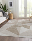 Addison Rugs Gentle Waves Taupe Washable Indoor-Outdoor Rug