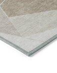 Addison Rugs Gentle Waves Taupe Washable Indoor-Outdoor Rug