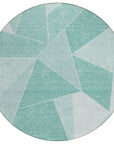 Addison Rugs Gentle Waves Teal Washable Indoor-Outdoor Rug