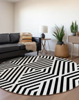 Addison Rugs Geometric Black Washable Indoor-Outdoor Rug