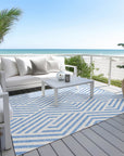 Addison Rugs Geometric Blue Washable Indoor-Outdoor Rug