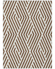 Addison Rugs Geometric Brown Washable Indoor-Outdoor Rug