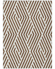 Addison Rugs Geometric Brown Washable Indoor-Outdoor Rug