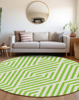 Addison Rugs Geometric Green Washable Indoor-Outdoor Rug