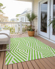 Addison Rugs Geometric Green Washable Indoor-Outdoor Rug