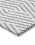 Addison Rugs Geometric Grey Washable Indoor-Outdoor Rug