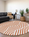 Addison Rugs Geometric Orange Washable Indoor-Outdoor Rug