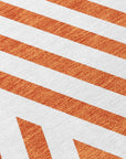 Addison Rugs Geometric Orange Washable Indoor-Outdoor Rug