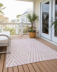 Addison Rugs Geometric Pink Washable Indoor-Outdoor Rug