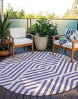 Addison Rugs Geometric Purple Washable Indoor-Outdoor Rug