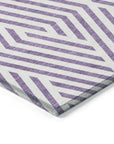 Addison Rugs Geometric Purple Washable Indoor-Outdoor Rug