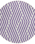 Addison Rugs Geometric Purple Washable Indoor-Outdoor Rug