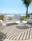 Addison Rugs Geometric Taupe Washable Indoor-Outdoor Rug