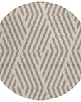 Addison Rugs Geometric Taupe Washable Indoor-Outdoor Rug