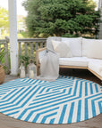 Addison Rugs Geometric Teal Washable Indoor-Outdoor Rug