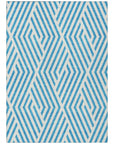 Addison Rugs Geometric Teal Washable Indoor-Outdoor Rug