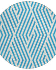 Addison Rugs Geometric Teal Washable Indoor-Outdoor Rug