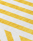 Addison Rugs Geometric Yellow Washable Indoor-Outdoor Rug