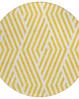 Addison Rugs Geometric Yellow Washable Indoor-Outdoor Rug