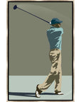 Leftbank Art Golfer Hand Crafted Canvas Art