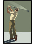 Leftbank Art Golfer Hand Crafted Canvas Art