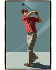 Leftbank Art Golfer Hand Crafted Canvas Art