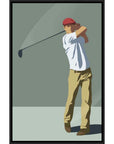 Leftbank Art Golfer Hand Crafted Canvas Art