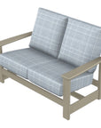 Telescope Leeward Deep Seat Outdoor Loveseat with Independent Hidden Motion