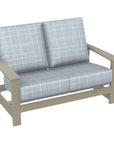 Telescope Leeward Deep Seat Outdoor Loveseat with Independent Hidden Motion