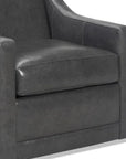 Jacob Real Leather Swivel Club Chair -- view 10