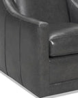 Jacob Real Leather Swivel Club Chair -- view 11