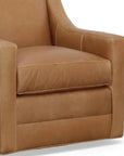 Jacob Real Leather Swivel Club Chair -- view 5