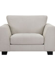 LOOMLAN Custom Upholstery Larvik Minimalist Rounded Edge Fabric Accent Chair