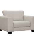 LOOMLAN Custom Upholstery Larvik Minimalist Rounded Edge Fabric Accent Chair