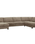 LOOMLAN Custom Upholstery Larvik Minimalist Rounded Edge Fabric Modular Sofa