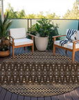Addison Rugs Lazy Rivers Chocolate Washable Indoor-Outdoor Rug