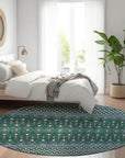 Addison Rugs Lazy Rivers Green Washable Indoor-Outdoor Rug