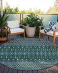 Addison Rugs Lazy Rivers Green Washable Indoor-Outdoor Rug