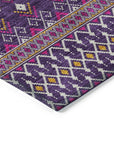 Addison Rugs Lazy Rivers Purple Washable Indoor-Outdoor Rug