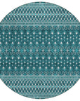 Addison Rugs Lazy Rivers Teal Washable Indoor-Outdoor Rug
