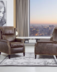 Uptown Sebastian Kinetic Leather Power Push Button Recliner
